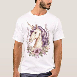 Einhorn Florale Fantasie (1) T-Shirt
