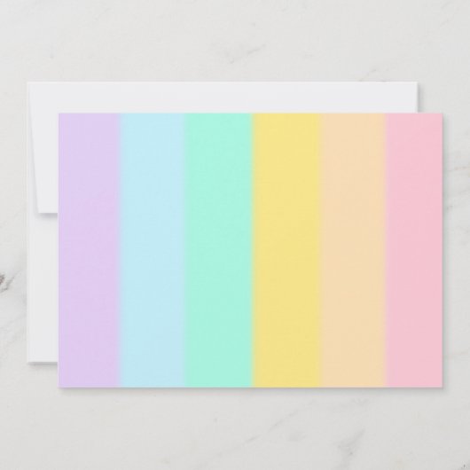 Einhorn-Foto Einladung (Rückseite)