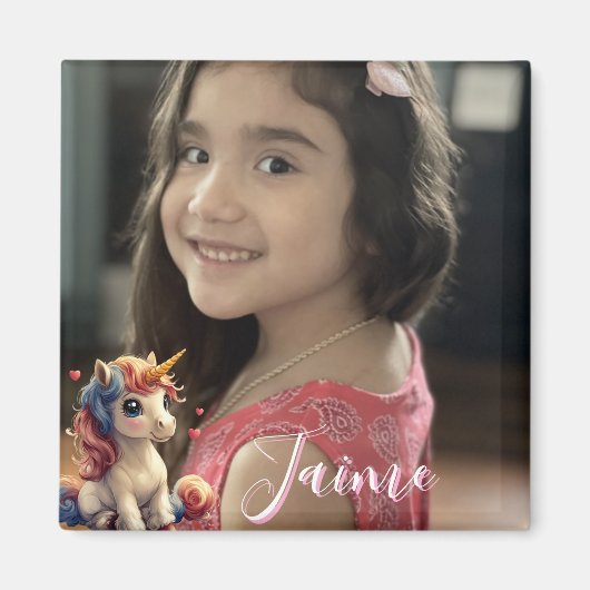 Einhorn Foto Valentine's Day Magnet (Vorne)