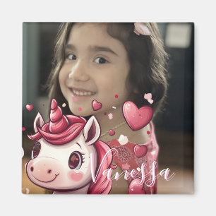 Einhorn-Foto-Valentinstag-Magnet Magnet
