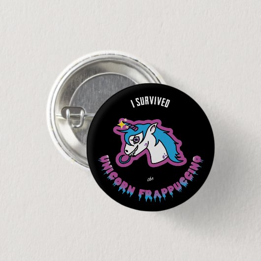 Einhorn Frapp Button (Vorne & Hinten)