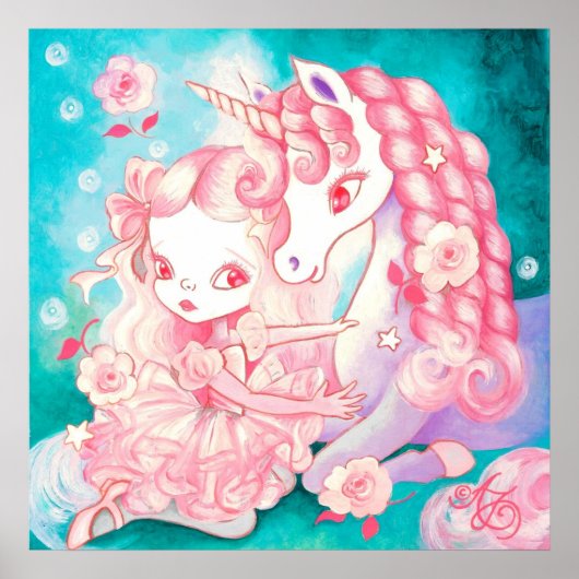 Einhorn Freude Poster (Vorne)