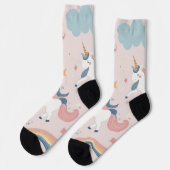 Einhorn-Freunde Socken (Linkes Detail)