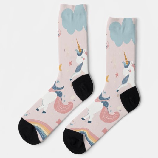 Einhorn-Freunde Socken (Linkes Detail)