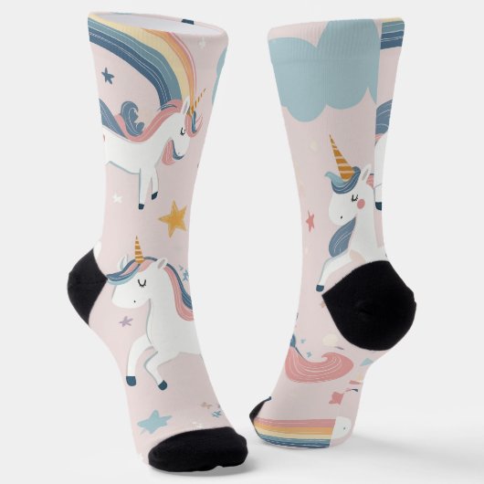 Einhorn-Freunde Socken (Gewinkelt)