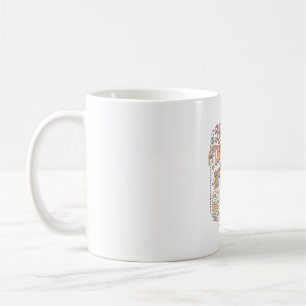 Einhorn Frieden Liebe Einhörner Süßes Vektordesign Kaffeetasse
