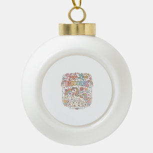 Einhorn Frieden Liebe Einhörner Süßes Vektordesign Keramik Kugel-Ornament