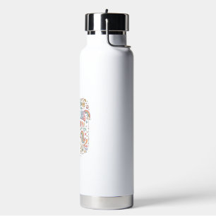 Einhorn Frieden Liebe Einhörner Süßes Vektordesign Trinkflasche