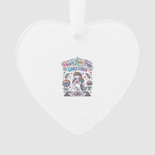 Einhorn Friedensliebe Pose Einhorn Weißer Hintergr Ornament