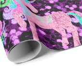 Einhorn Funkelnd Glitzer Rosa Fairer Lila Sequin Geschenkpapier (Rolleneckpunkt)