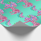 Einhorn Funkelnd Glitzer Rosa Fairly Mint Lux Gree Geschenkpapier (Ecke)