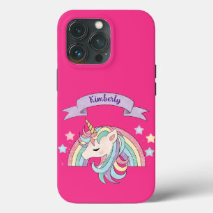 Einhorn & funkiger Regenbogen mit individuellem Na Case-Mate iPhone Hülle