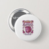 Einhorn Funky und Fantastisch Stylisches Zazzle De Button (Vorne & Hinten)