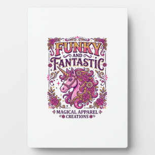 Einhorn Funky und Fantastisch Stylisches Zazzle De Fotoplatte