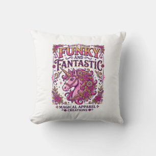 Einhorn Funky und Fantastisch Stylisches Zazzle De Kissen