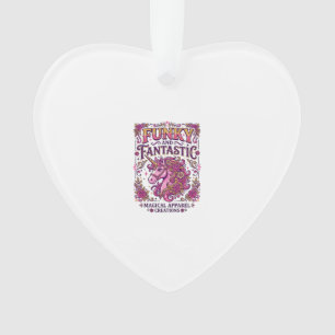 Einhorn Funky und Fantastisch Stylisches Zazzle De Ornament