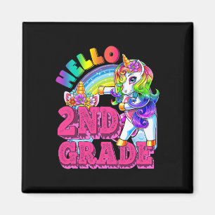 Einhorn für die zweite Klasse Zähneputzen Hallo 2. Magnet