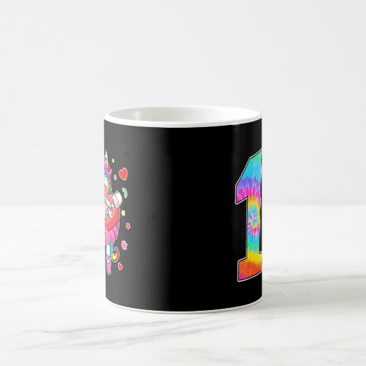 Einhorn für Mädchen im Alter von 1 Gefärbte Krawat Kaffeetasse (Mittel)