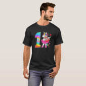 Einhorn für Mädchen im Alter von 1 Gefärbte Krawat T-Shirt (Vorne ganz)
