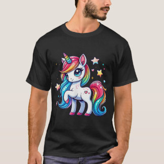 Einhorn für Mädchen Regenbogen Magisches Einhorn  T-Shirt