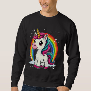 Einhorn für Mädchen Regenbogen Niedlich magisches Sweatshirt
