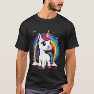 Einhorn für Mädchen Regenbogen Süßes Magisches Ein T-Shirt