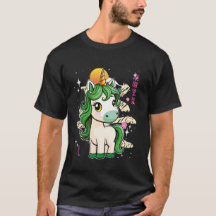 Einhorn für Mädchen Süßes Kanji Magisches Einhorn T-Shirt
