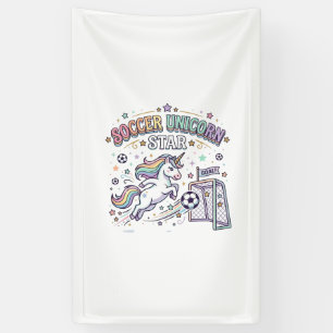Einhorn Fußball Einhorn Stern Lustiges Vektor Desi Banner