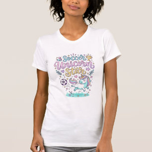 Einhorn Fußball Einhorn Stern Süß T-Shirt