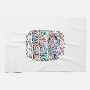 Einhorn Galactic Daydreamer Kawaii Aufkleber und T Geschirrtuch