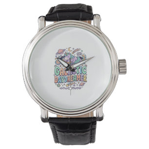 Einhorn Galactic Tagträumer Kawaii Aufkleber und T Armbanduhr