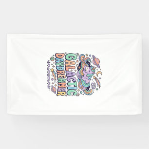 Einhorn Galactic Tagträumer Kawaii Aufkleber und T Banner