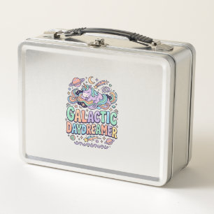 Einhorn Galactic Tagträumer Kawaii Aufkleber und T Metall Brotdose