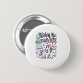 Einhorn, geboren, um Grafikdesign Merch Design zum Button (Vorne & Hinten)