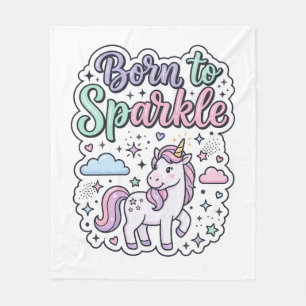 Einhorn, geboren, um Grafikdesign Merch Design zum Fleecedecke