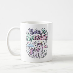 Einhorn, geboren, um Grafikdesign Merch Design zum Kaffeetasse