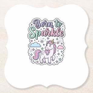 Einhorn, geboren, um Grafikdesign Merch Design zum Untersetzer