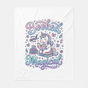 Einhorn Gebucht und Magische Geschenkidee Typograf Fleecedecke