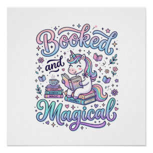 Einhorn Gebucht und Magische Geschenkidee Typograf Poster