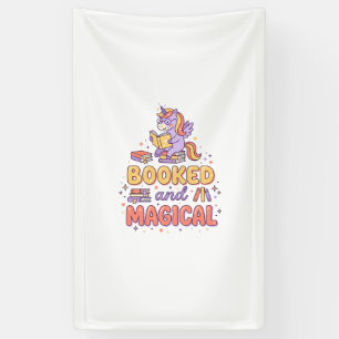 Einhorn Gebucht und Magischer Druck Fertig Weißer  Banner
