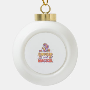 Einhorn Gebucht und Magischer Druck Fertig Weißer Keramik Kugel-Ornament