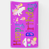 Einhorn-Geburtstag Banner (Vertikal)