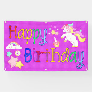 Einhorn-Geburtstag Banner