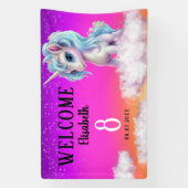 Einhorn Geburtstag bunt Banner (Vertikal)