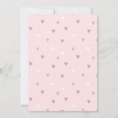 Einhorn Geburtstag Einladung drei. Pastel Party (Rückseite)