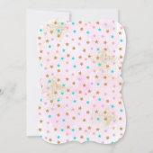 Einhorn Geburtstag Einladung Pink Gold Magical (Rückseite)