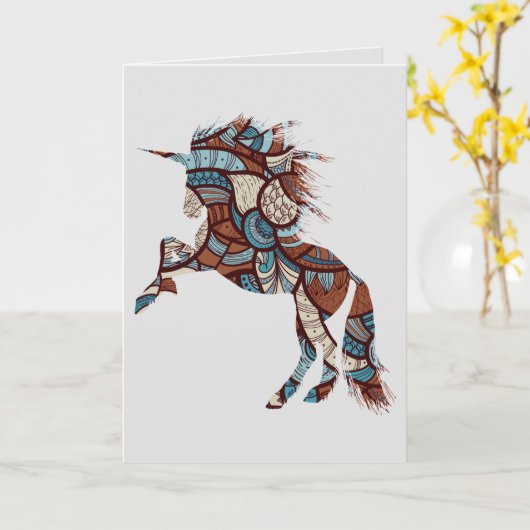 Einhorn, Geburtstag Karte (Gelbe Blume)