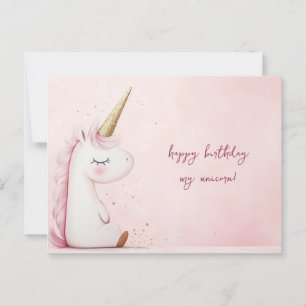 Einhorn Geburtstag Rosa Postkarte