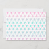 Einhorn-Geburtstags-Einladungs-Schein Einladung (Rückseite)