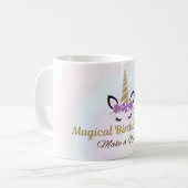 Einhorn Geburtstags-Tasse Kaffeetasse (Vorderseite Links)
